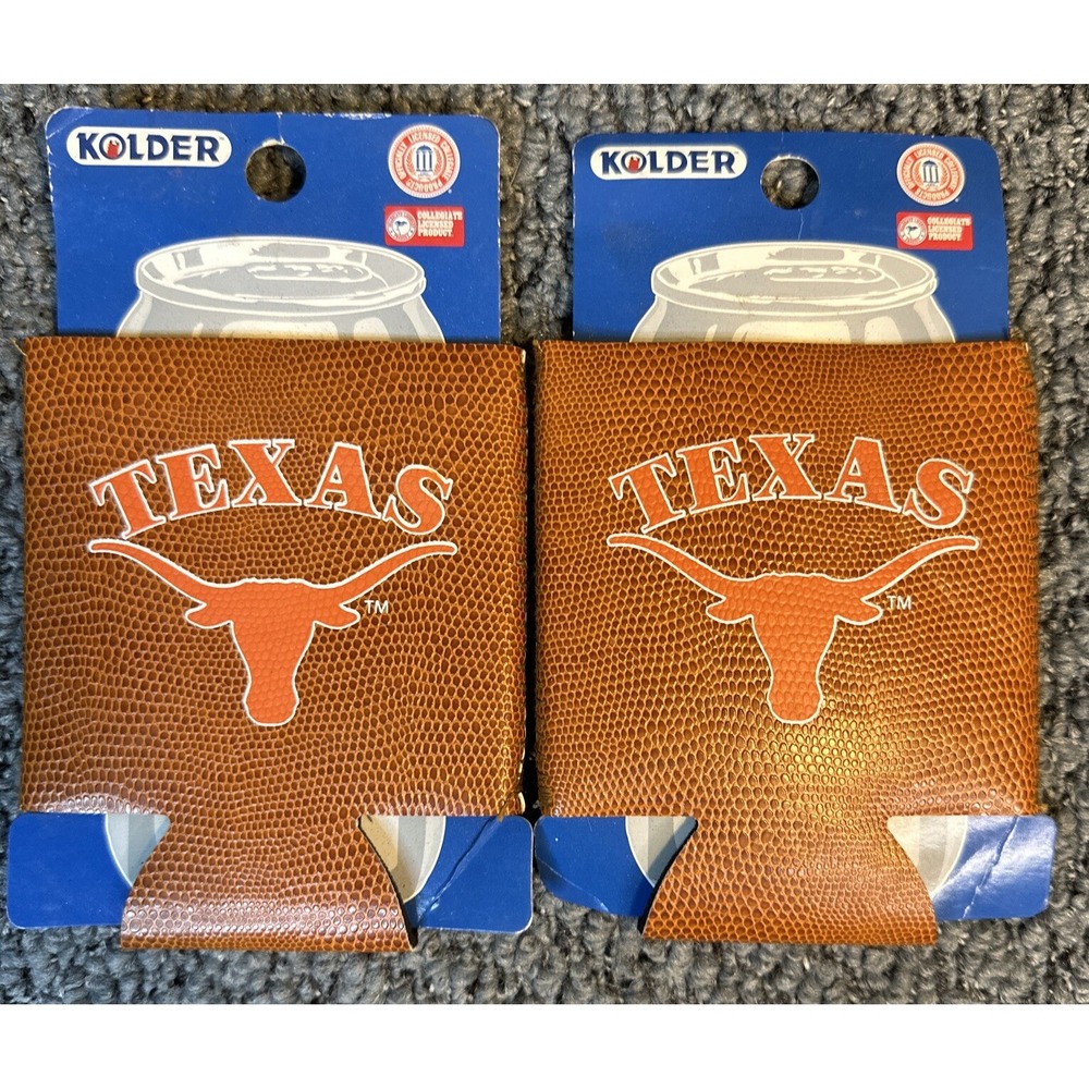 2 UT Texas Longhorns NCAA Kolder Kaddy Beer Can Holder 12 oz Collapsible‎ Koozie